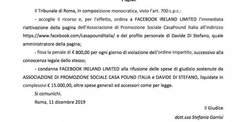 facebook casapound