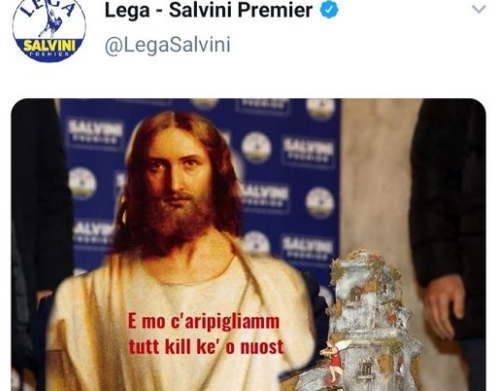 lega salvini premier presepe gesù gomorra 1