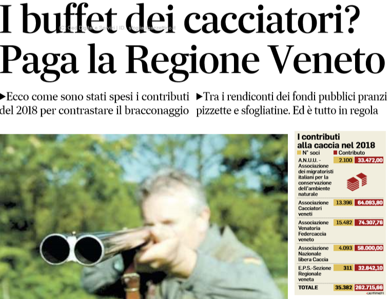 regione veneto buffet cacciatori
