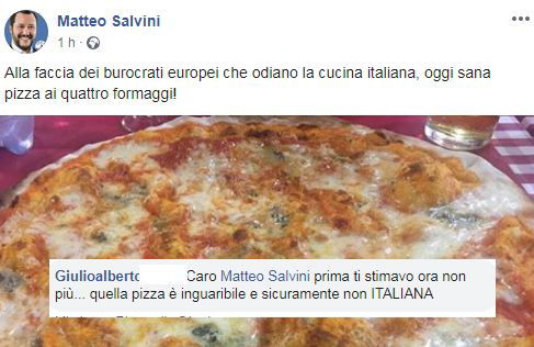 Salvini e la sana pizza patriottica che ha schifato anche i suoi fan preview