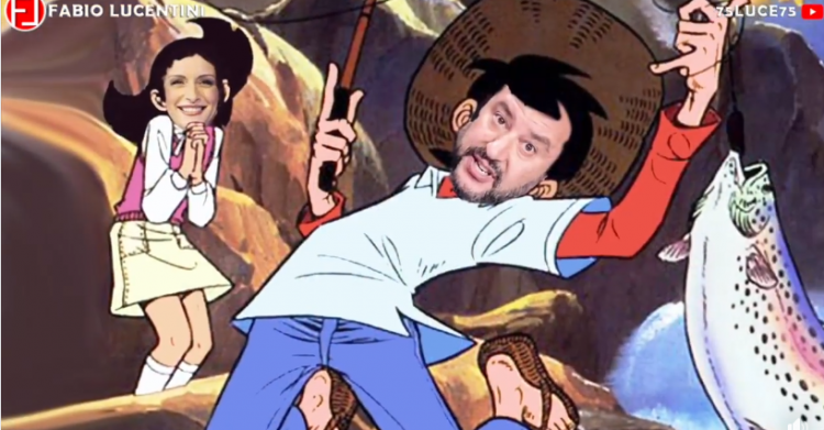 salvini sampei meme borgonzoni canzone -1