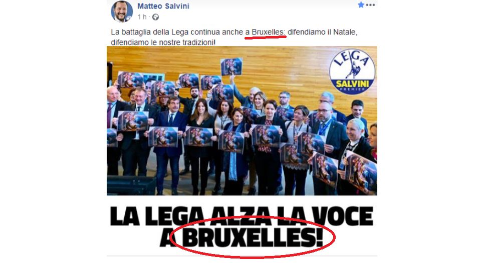 Salvini è così intereressato al flash mob della Lega per il presepe che non sa neanche dove è stato fatto article-post