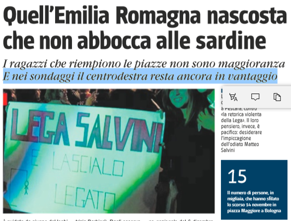 sondaggi emilia romagna