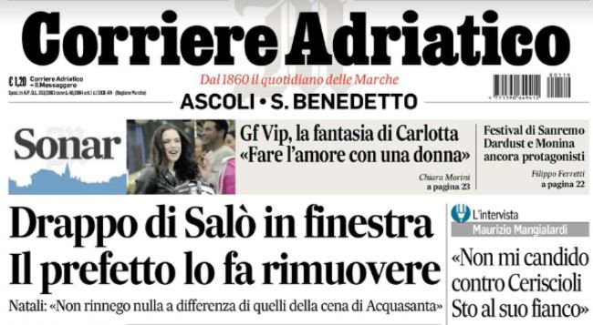 La bandiera con il fascio littorio rimossa ad Ascoli article-post