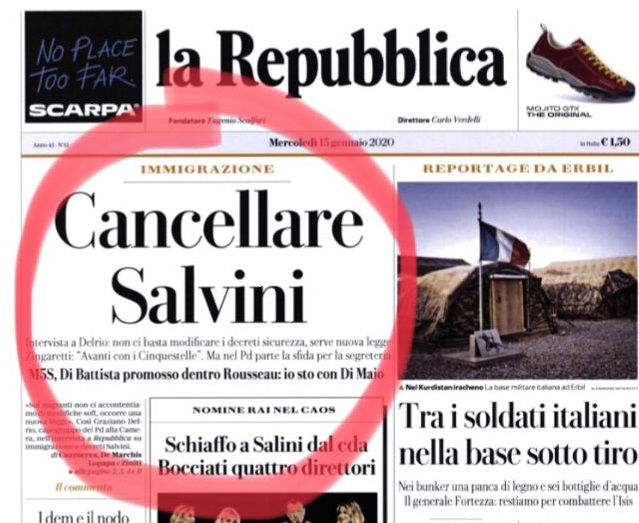cancellare salvini