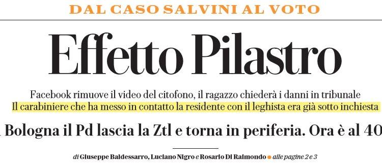 carabiniere staff salvini pilastro