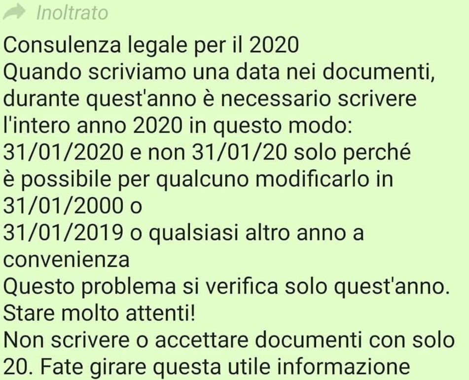 2020: la catena della data da scrivere estesa su Whatsapp article-post