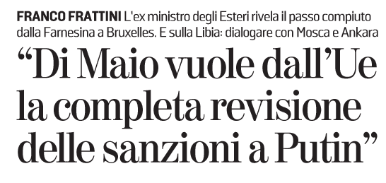 di maio russia frattini
