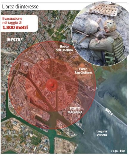 domenica 2 febbraio venezia evacuata bomba marghera