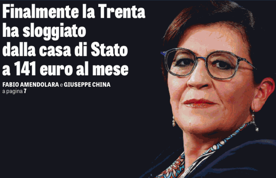 Il trasloco di Elisabetta Trenta article-post