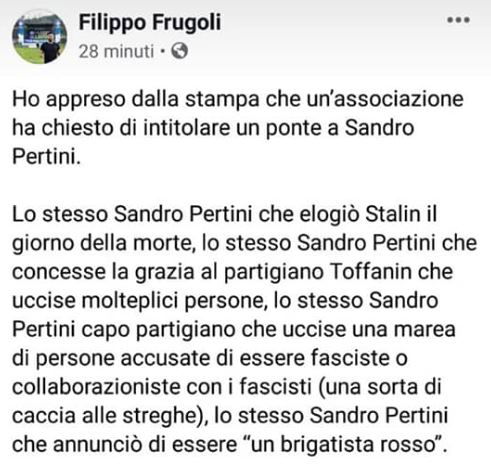 Filippo Frugoli: il consigliere leghista di Massa che insulta Pertini, poi cancella tutto e si scusa article-post
