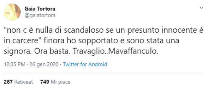 Il vaffa di Gaia Tortora a Marco Travaglio article-post