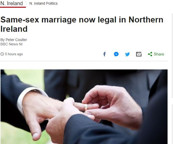 irlanda del nord matrimoni gay