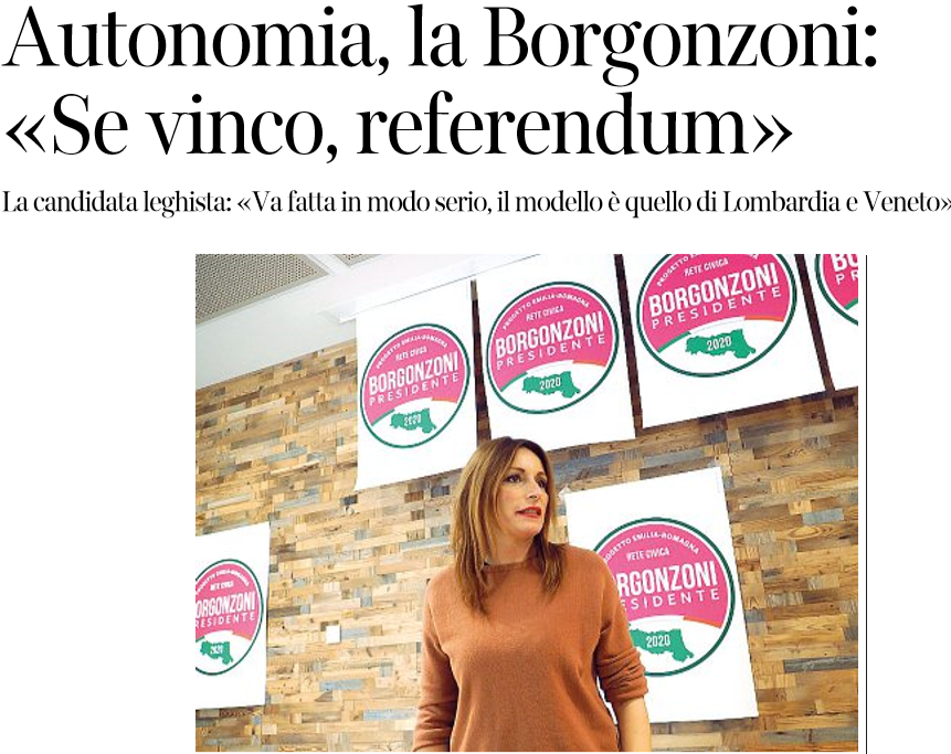 referendum autonomia lucia borgonzoni emilia-romagna