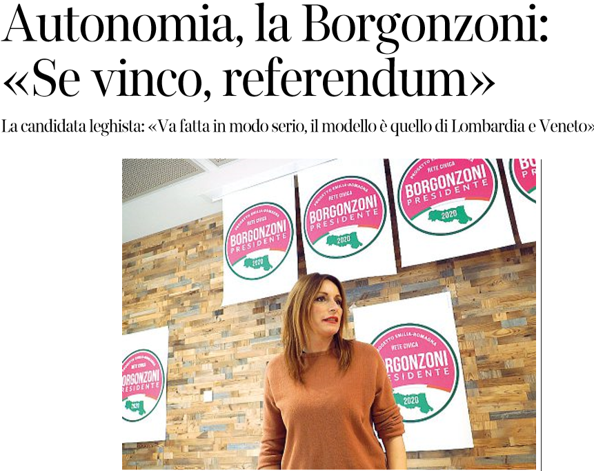Come Lucia Borgonzoni vuole sprecare i soldi dell’Emilia-Romagna per il referendum sull’autonomia article-post