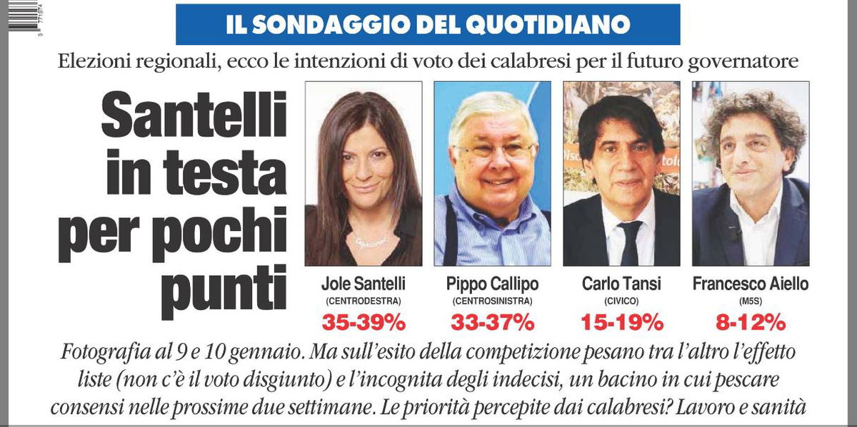 Il sondaggio del Quotidiano del Sud sulle elezioni in Calabria article-post