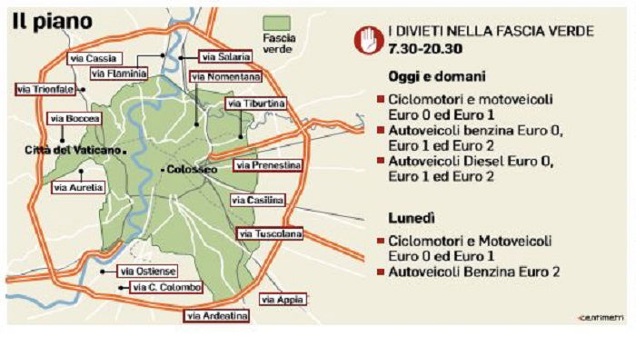 A Roma stop ai veicoli più inquinanti fino a lunedì article-post