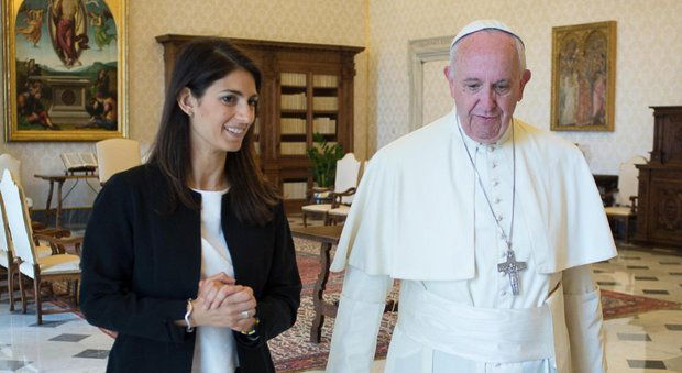 virginia raggi papa francesco