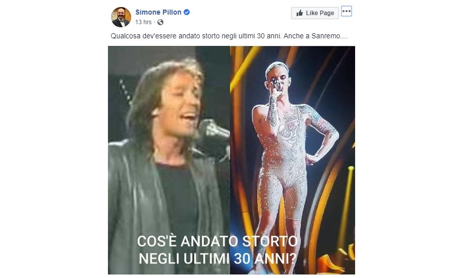 Ma a Pillon e agli altri cosa “frega” se Achille Lauro canta a Sanremo con una tutina? article-post