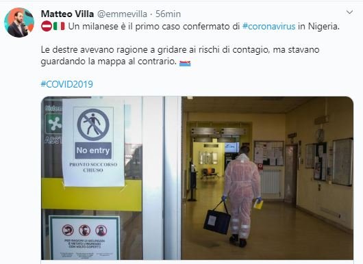 coronavirus nigeria italiano