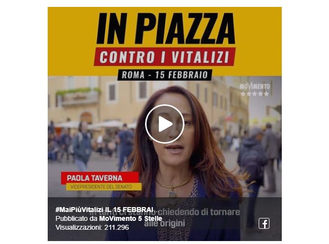 15 febbraio: il M5S chiama il popolo in piazza contro i vitalizi article-post