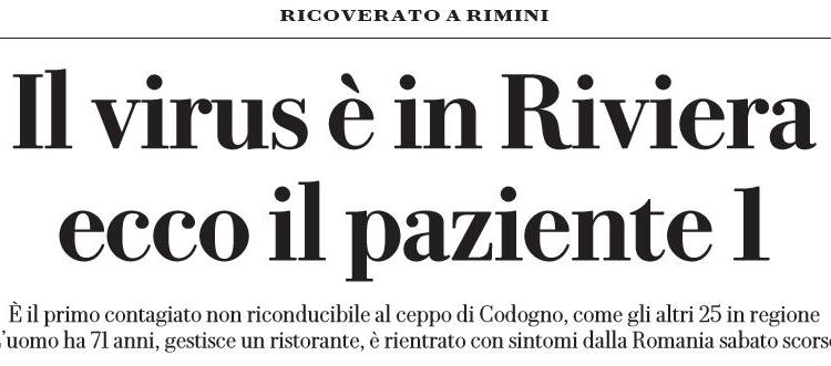 paziente 1 coronavirus rimini