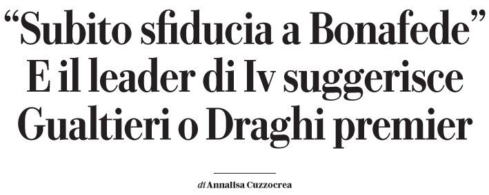 renzi gualtieri conte draghi