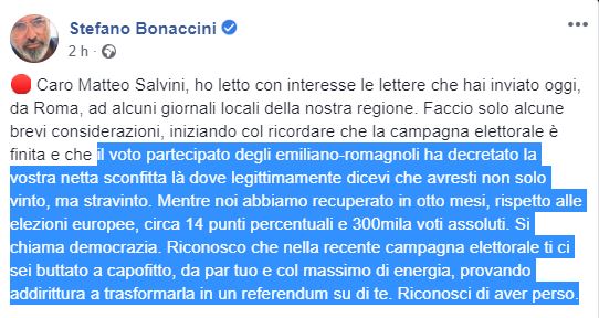 salvini bonaccini borgonzoni