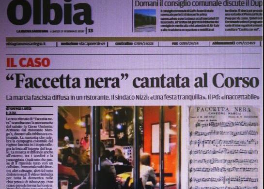 sindaco nizzi olbia faccetta nera