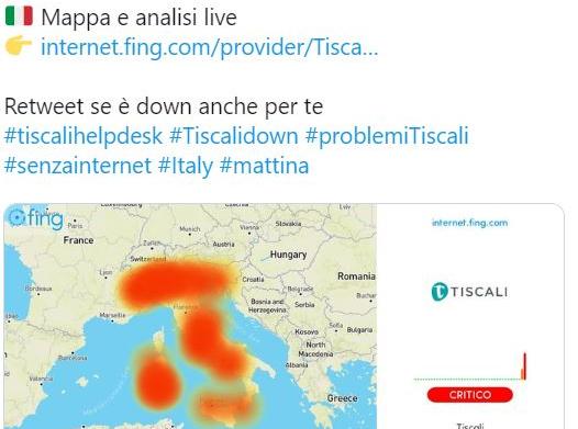 tiscali down italia