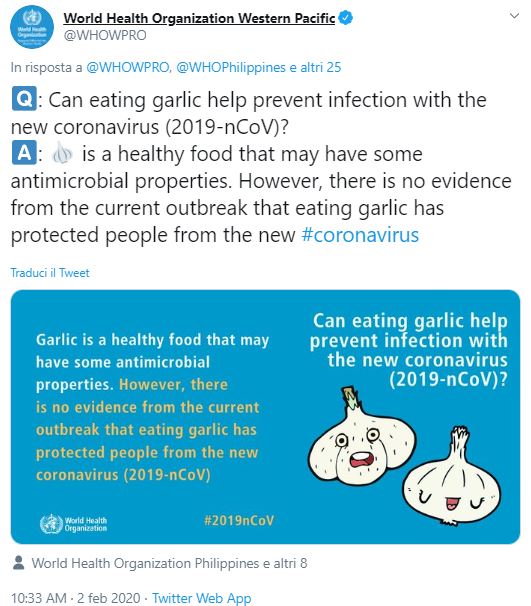 aglio coronavirus
