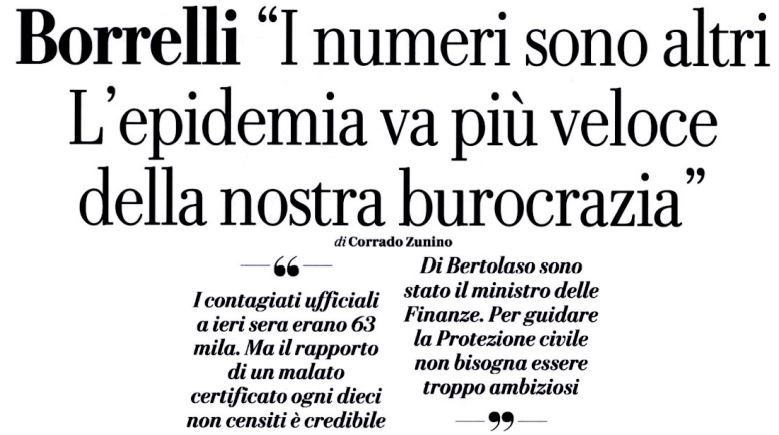 angelo borrelli coronavirus veloce burocrazia