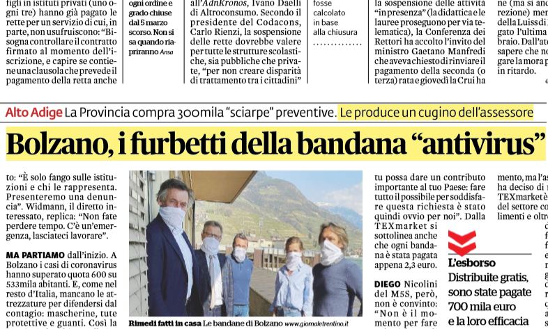 La strana storia della bandana anti-Coronavirus che non protegge dal virus article-post