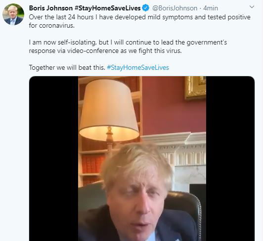 boris johnson positivo coronavirus