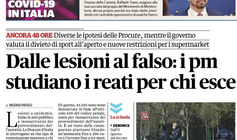I reati a carico di chi esce: dalle lesioni al falso article-post
