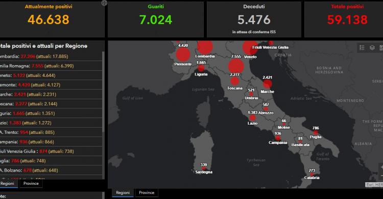 coronavirus numeri protezione civile