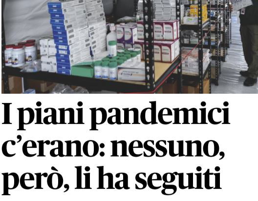 «Coronavirus: i piani contro la pandemia c’erano ma nessuno li ha seguiti» article-post