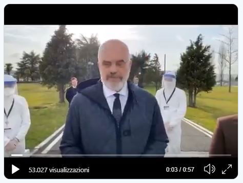 Edi Rama: il video del premier albanese che annuncia gli aiuti agli amici italiani in difficoltà preview