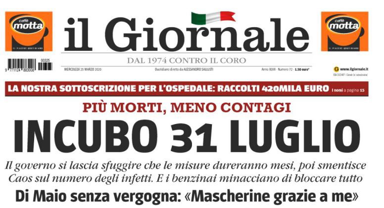 giornale 31 luglio fine dell'emergenza