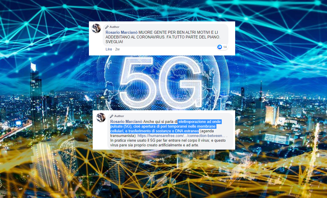 Rosario Marcianò e la fake news del 5G che ci fa entrare il Coronavirus nel corpo per ammalarci article-post