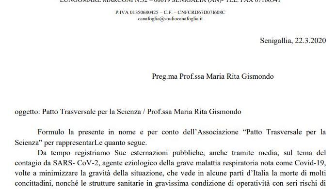 maria rita gismondo patto per la scienza