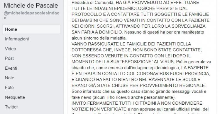 pediatra ravenna coronavirus