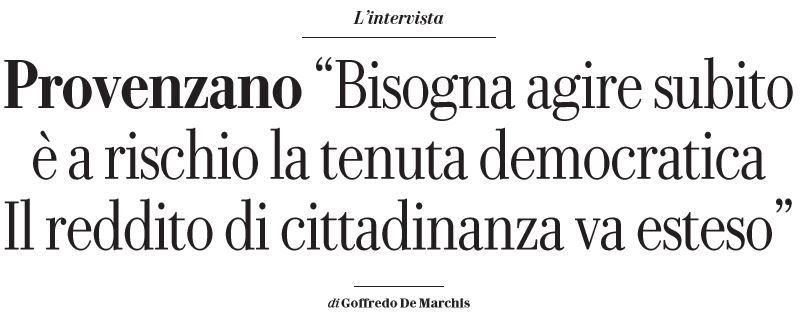 provenzano reddito di cittadinanza