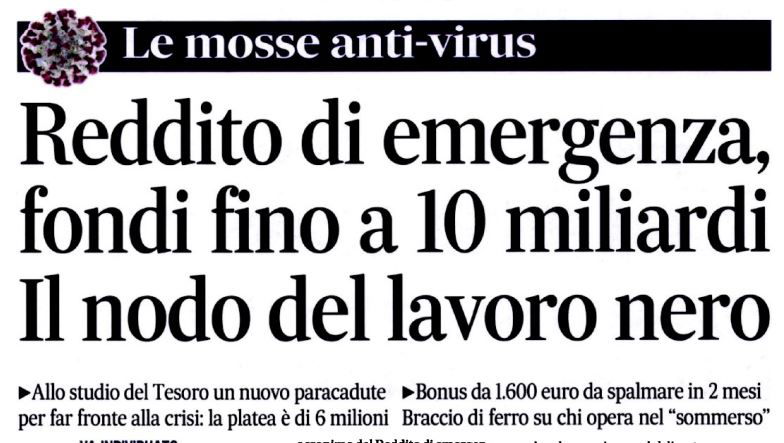 reddito di emergenza