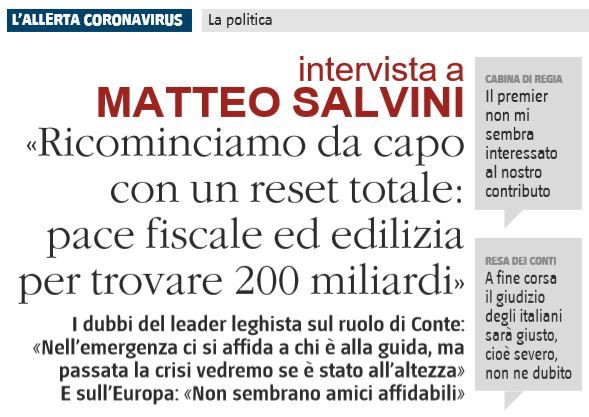 Salvini rilancia: ora vuole 200 miliardi article-post