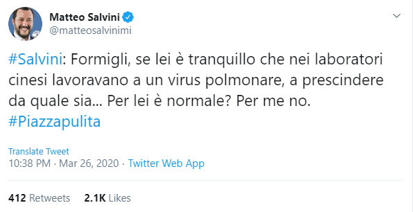 salvini piazza pulita tg leonardo coronavirus - 2