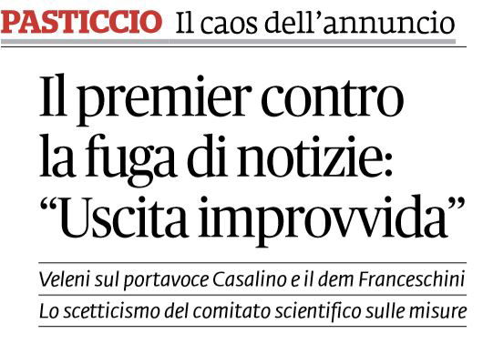 scuole chiuse annuncio casalino franceschini