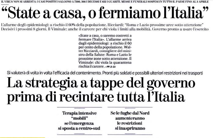 «State a casa o fermiamo l’Italia» article-post