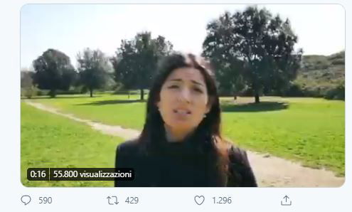 virginia raggi parco