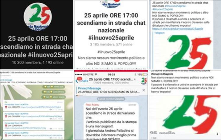 25 aprile ore 17: l’audio su Telegram per la rivolta contro la quarantena preview